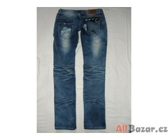Luxusní bokové propracované jeans NOVÉ - 40