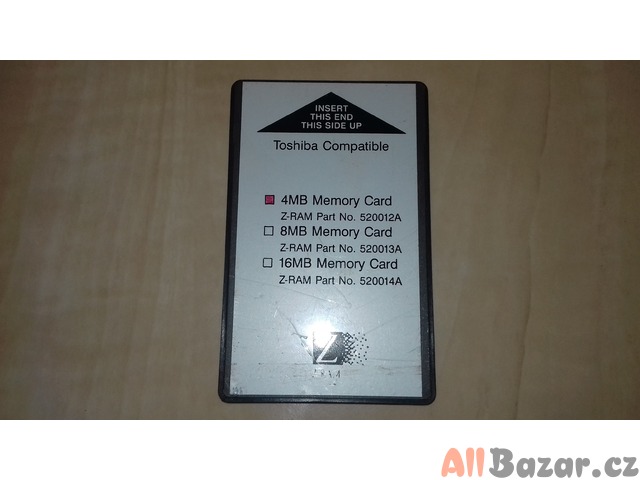 Pamětová karta 4MB Z-RAM