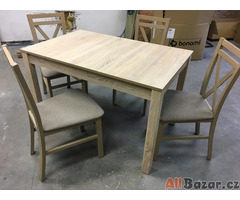 rozkládací jídelní stůl a 4x židle