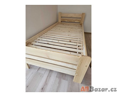 Prodám Nové zvýšené postele s roštem 80x200cm a 90x200cm