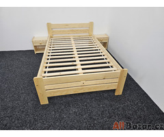 Prodám postele zvýšené s roštem 140x200cm. Nové.