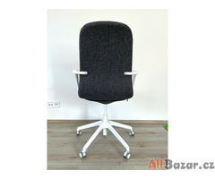 LNGFJÄLL židle s područkami IKEA, tmavě šedá/bílá